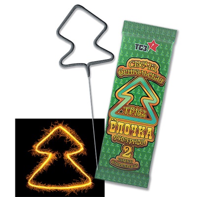 Елочка Бенгальские огни фигурные купить в Верещагино | vereshchagino.salutsklad.ru